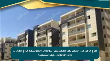 طرح خاص من “سكن لكل المصريين” للوحدات المتوسعة خارج الفئات ذات الأولوية.. كيف تستفيد؟